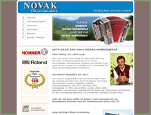 Tablet Screenshot of novak-harmonikas.com